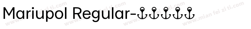 Mariupol Regular字体转换